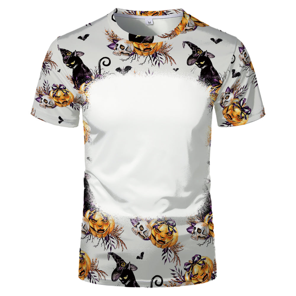 Halloween designs US size kids adults S- 6XL 100% olyester blanched sublimation shirts faux