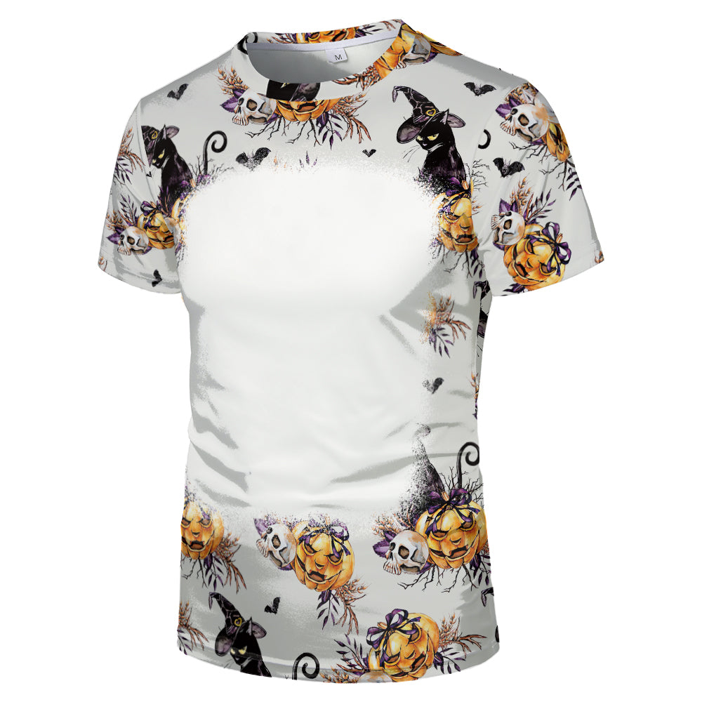 Halloween designs US size kids adults S- 6XL 100% olyester blanched sublimation shirts faux
