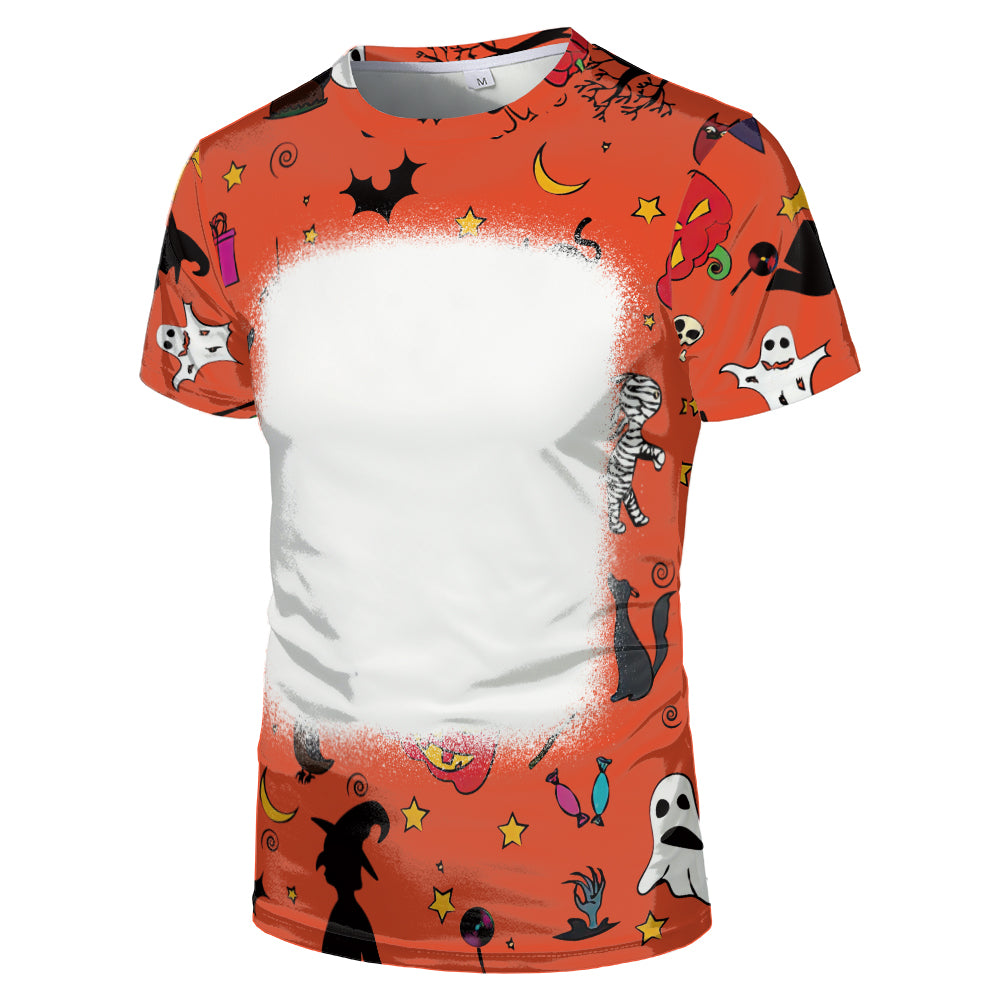 Halloween designs US size kids adults S- 6XL 100% olyester blanched sublimation shirts faux
