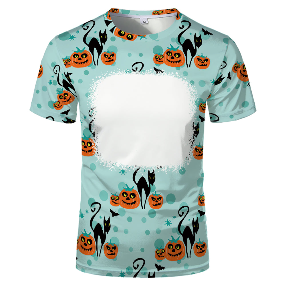 Halloween designs US size kids adults S- 6XL 100% olyester blanched sublimation shirts faux