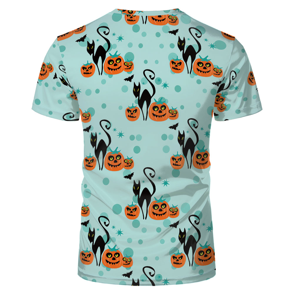 Halloween designs US size kids adults S- 6XL 100% olyester blanched sublimation shirts faux