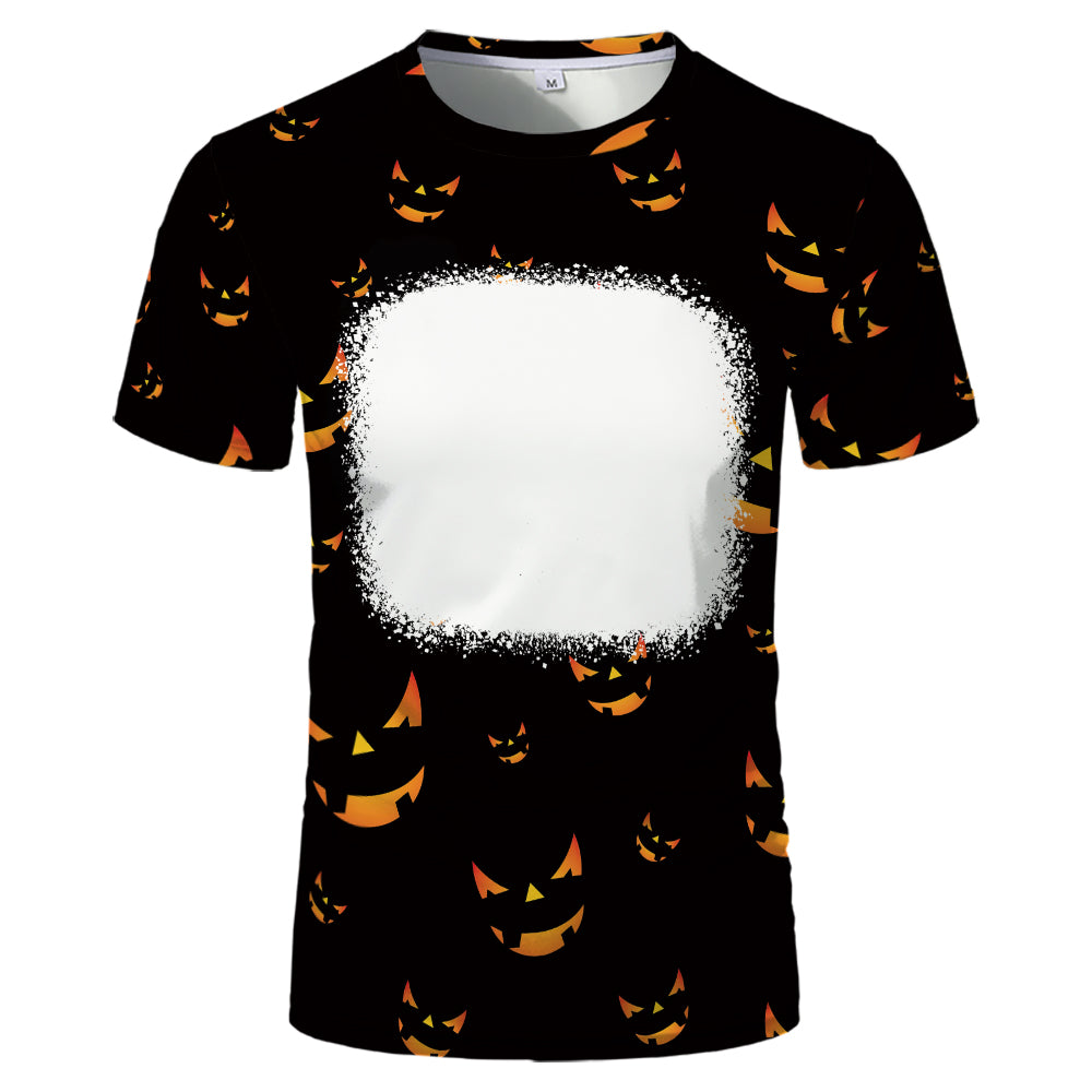 Halloween designs US size kids adults S- 6XL 100% olyester blanched sublimation shirts faux