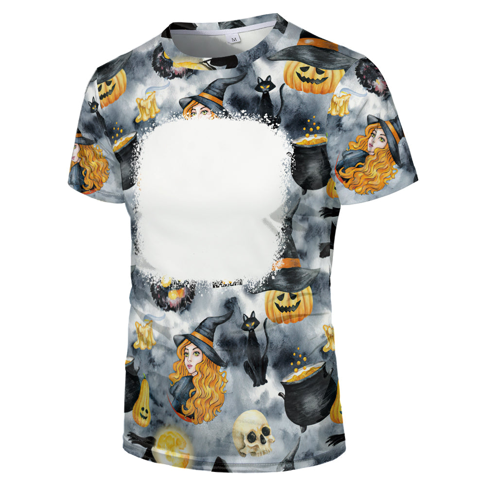 Halloween designs US size kids adults S- 6XL 100% olyester blanched sublimation shirts faux