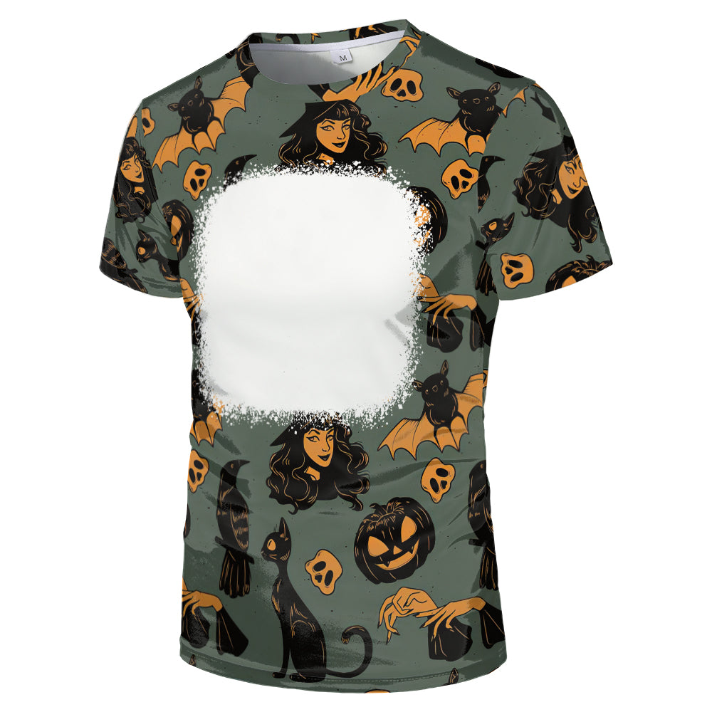 Halloween designs US size kids adults S- 6XL 100% olyester blanched sublimation shirts faux