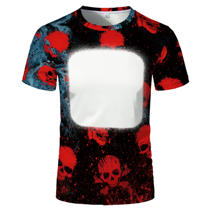 Halloween designs US size kids adults S- 6XL 100% olyester blanched sublimation shirts faux