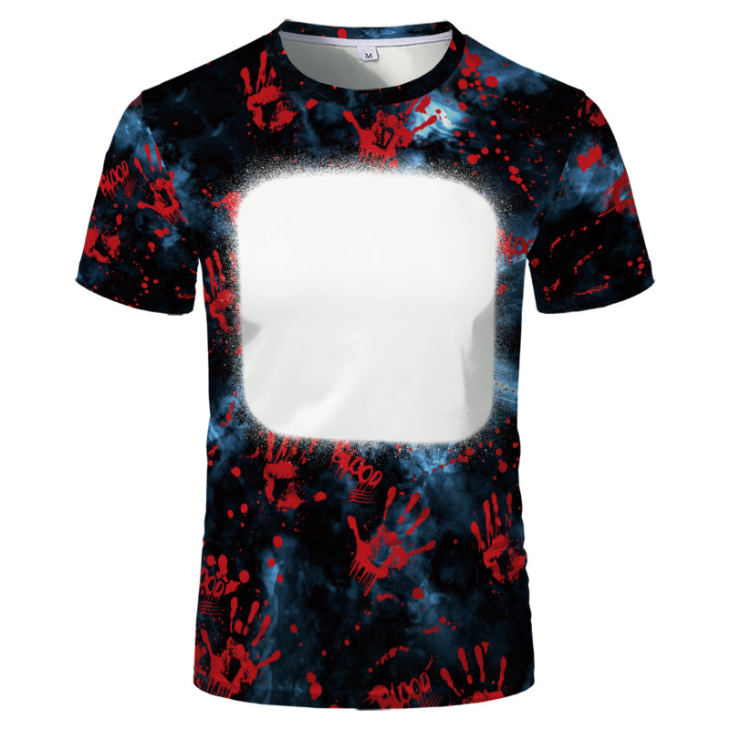 Halloween designs US size kids adults S- 6XL 100% olyester blanched sublimation shirts faux