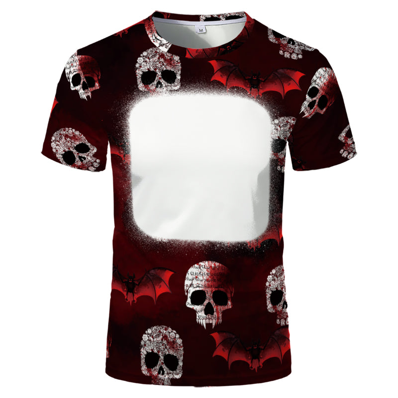 Halloween designs US size kids adults S- 6XL 100% olyester blanched sublimation shirts faux