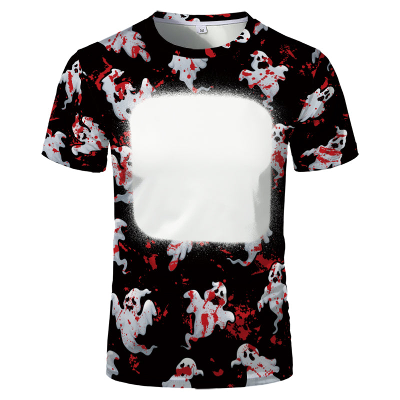 Halloween designs US size kids adults S- 6XL 100% olyester blanched sublimation shirts faux