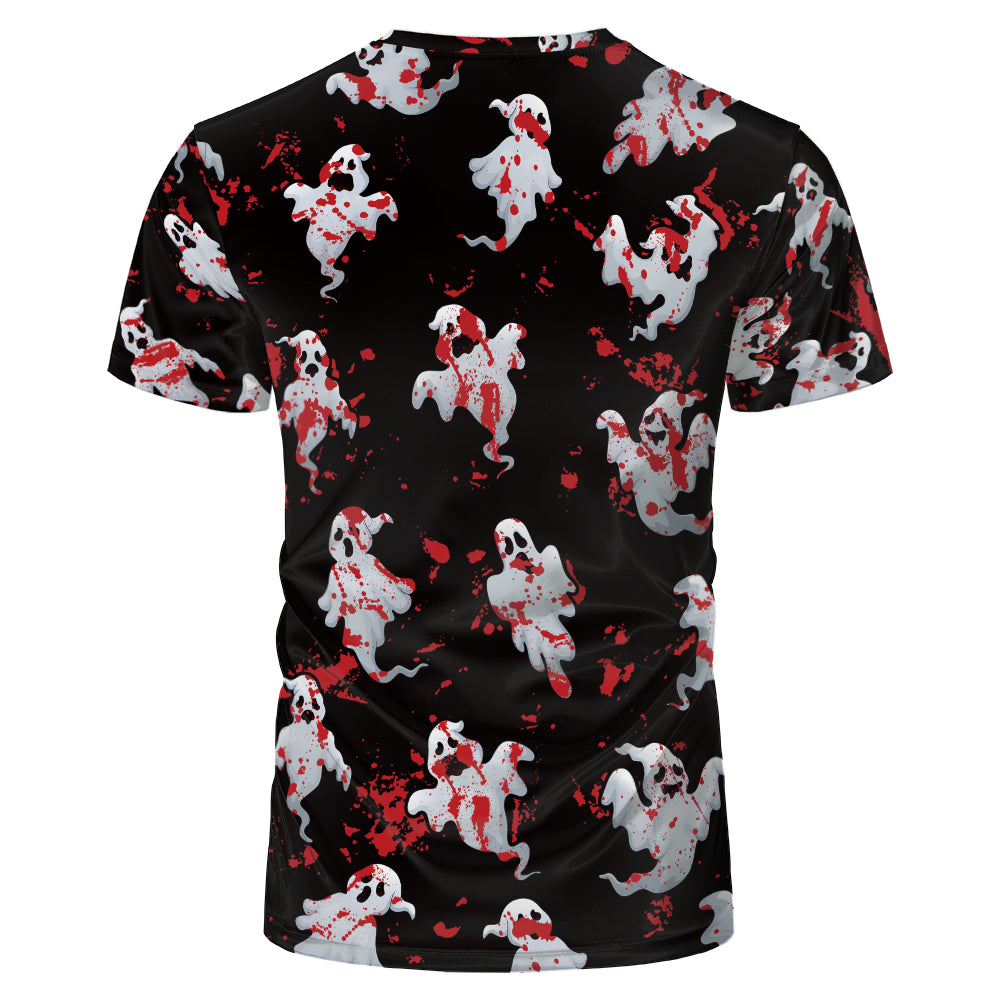 Halloween designs US size kids adults S- 6XL 100% olyester blanched sublimation shirts faux