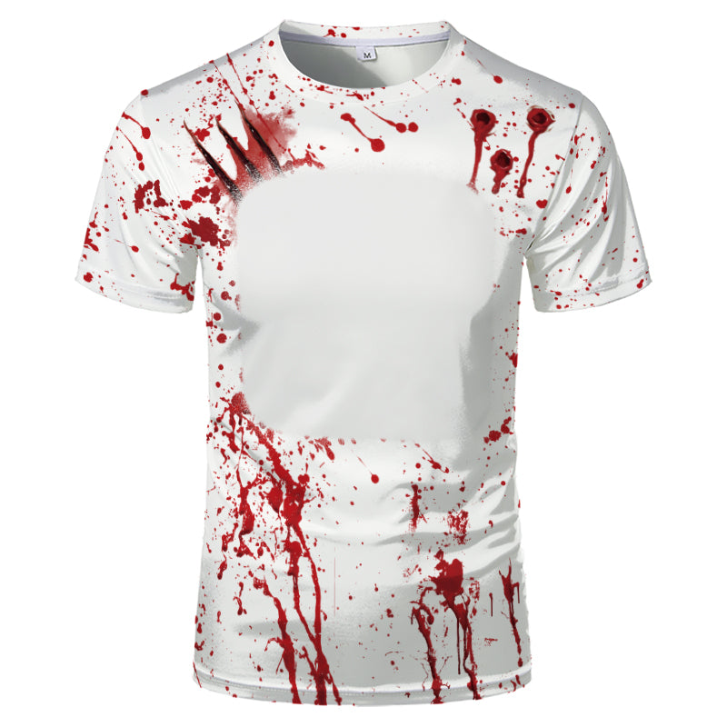 Halloween designs US size kids adults S- 6XL 100% olyester blanched sublimation shirts faux