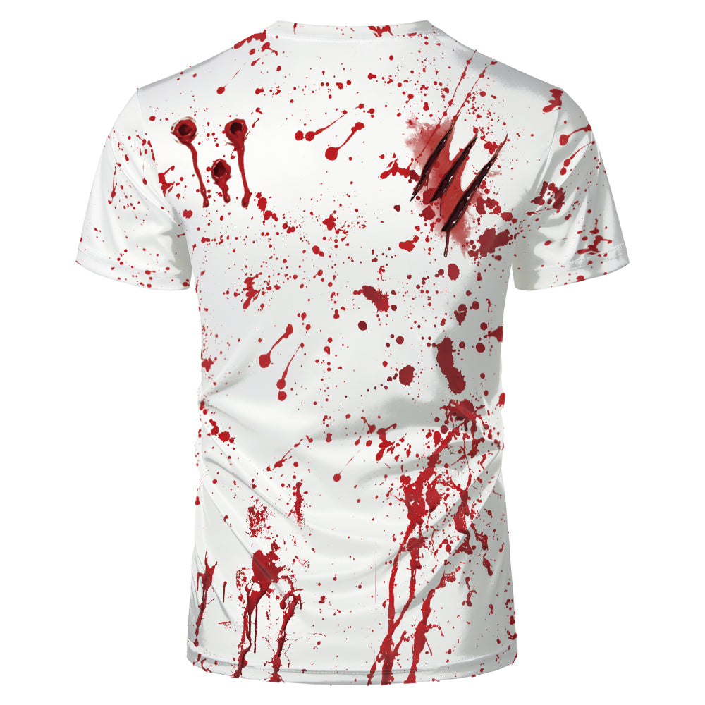 Halloween designs US size kids adults S- 6XL 100% olyester blanched sublimation shirts faux