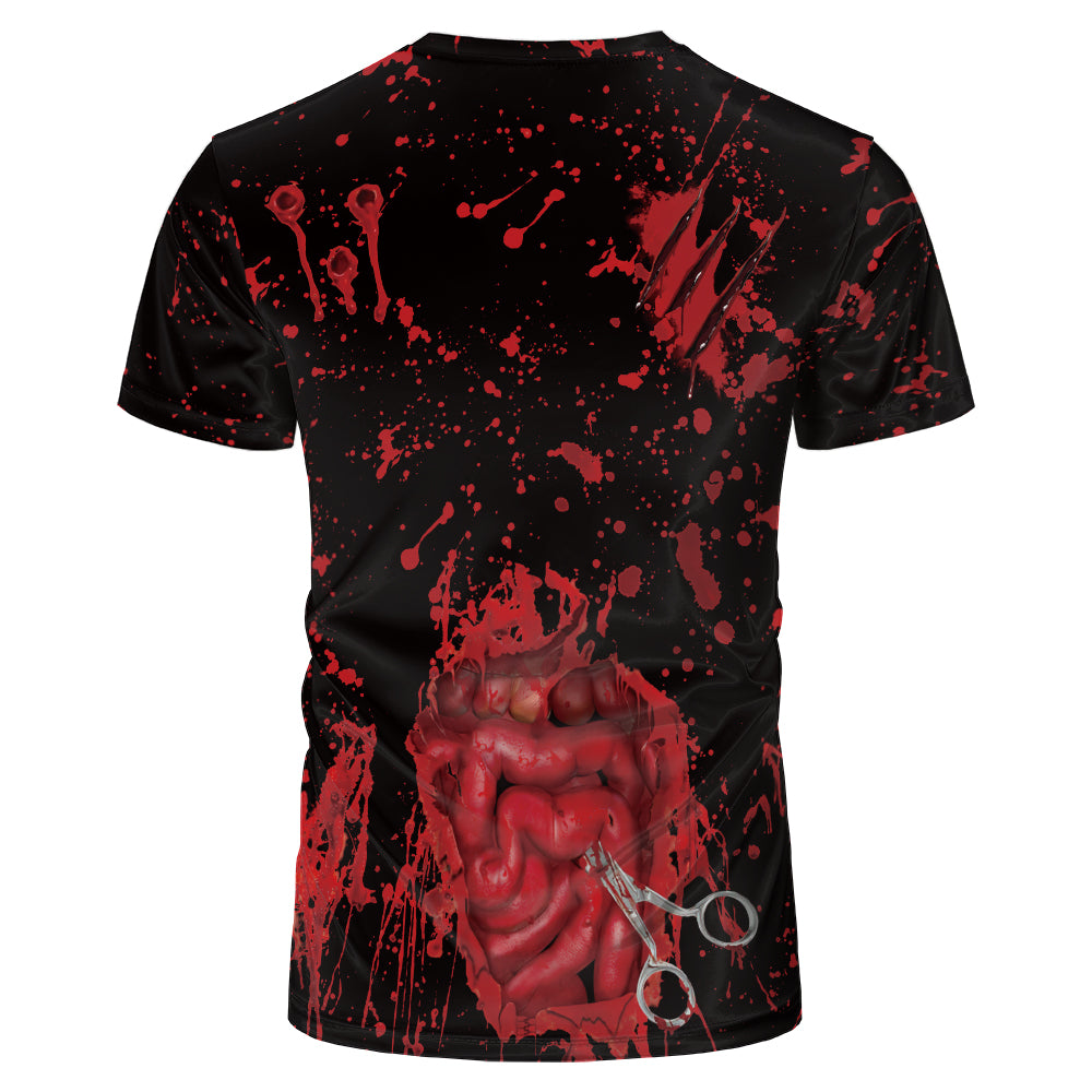 Halloween designs US size kids adults S- 6XL 100% olyester blanched sublimation shirts faux