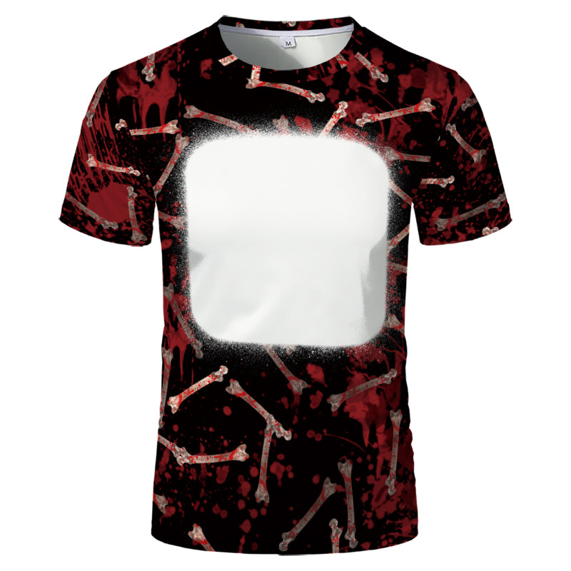Halloween designs US size kids adults S- 6XL 100% olyester blanched sublimation shirts faux