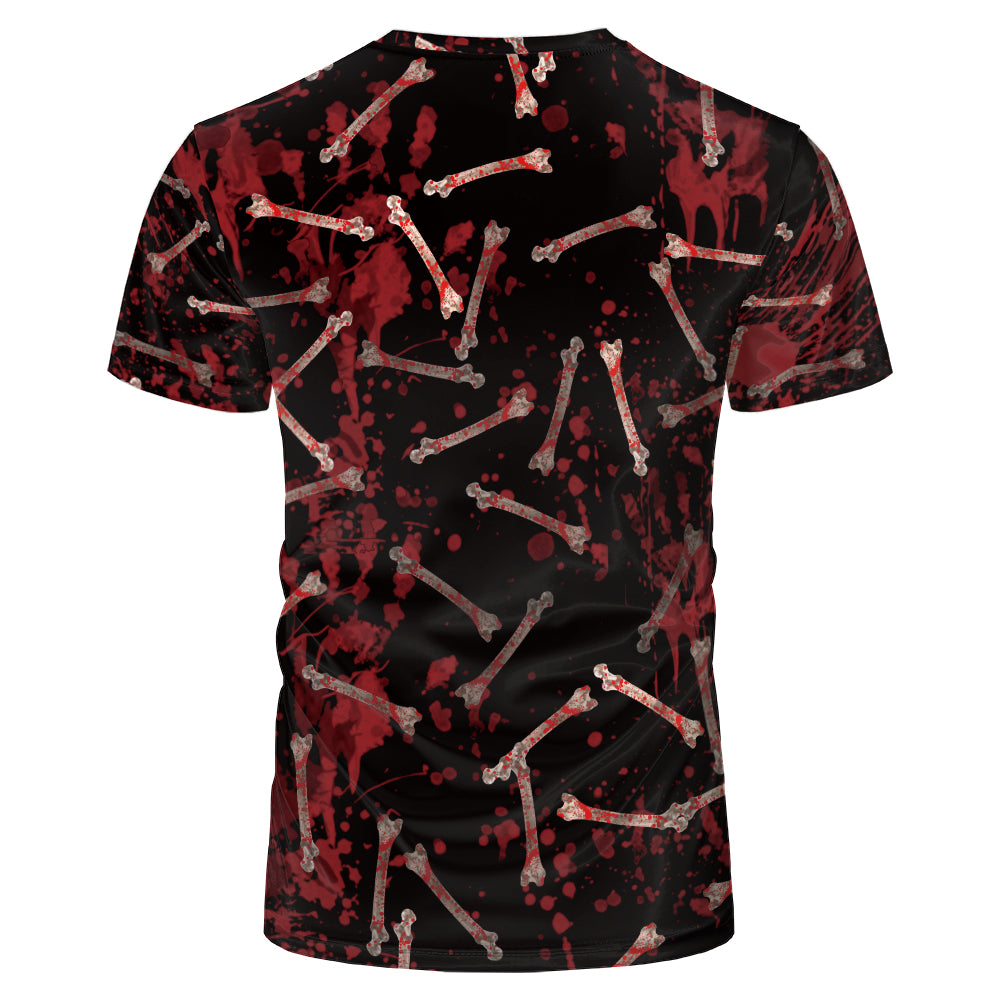 Halloween designs US size kids adults S- 6XL 100% olyester blanched sublimation shirts faux