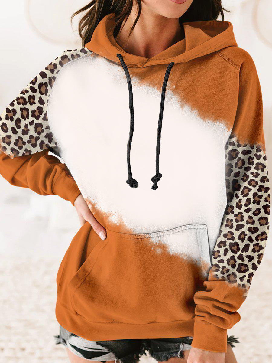 95%  polyester and 5% spandex bleached sublimation hoodies blank faux bleach hoody