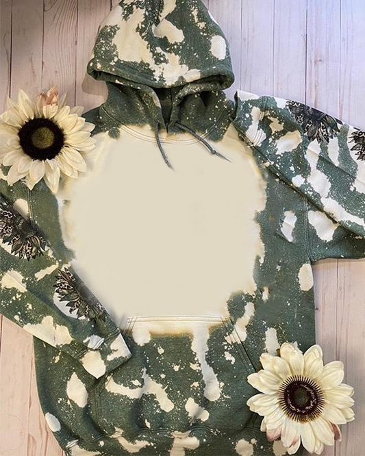 sublimation Hoodies 100% polyester adults kids faux bleached sweatshirt for DIY sublimation printing