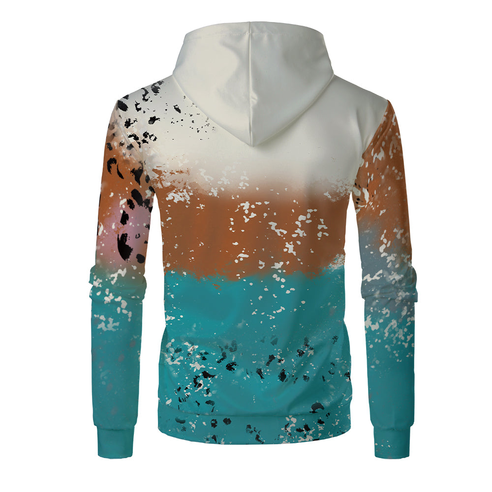 Custom Print Unisex Fleece Hooded Pullover Faux Bleach Polyester Bleached Look Sublimation Blanks Hoodies For Men and women