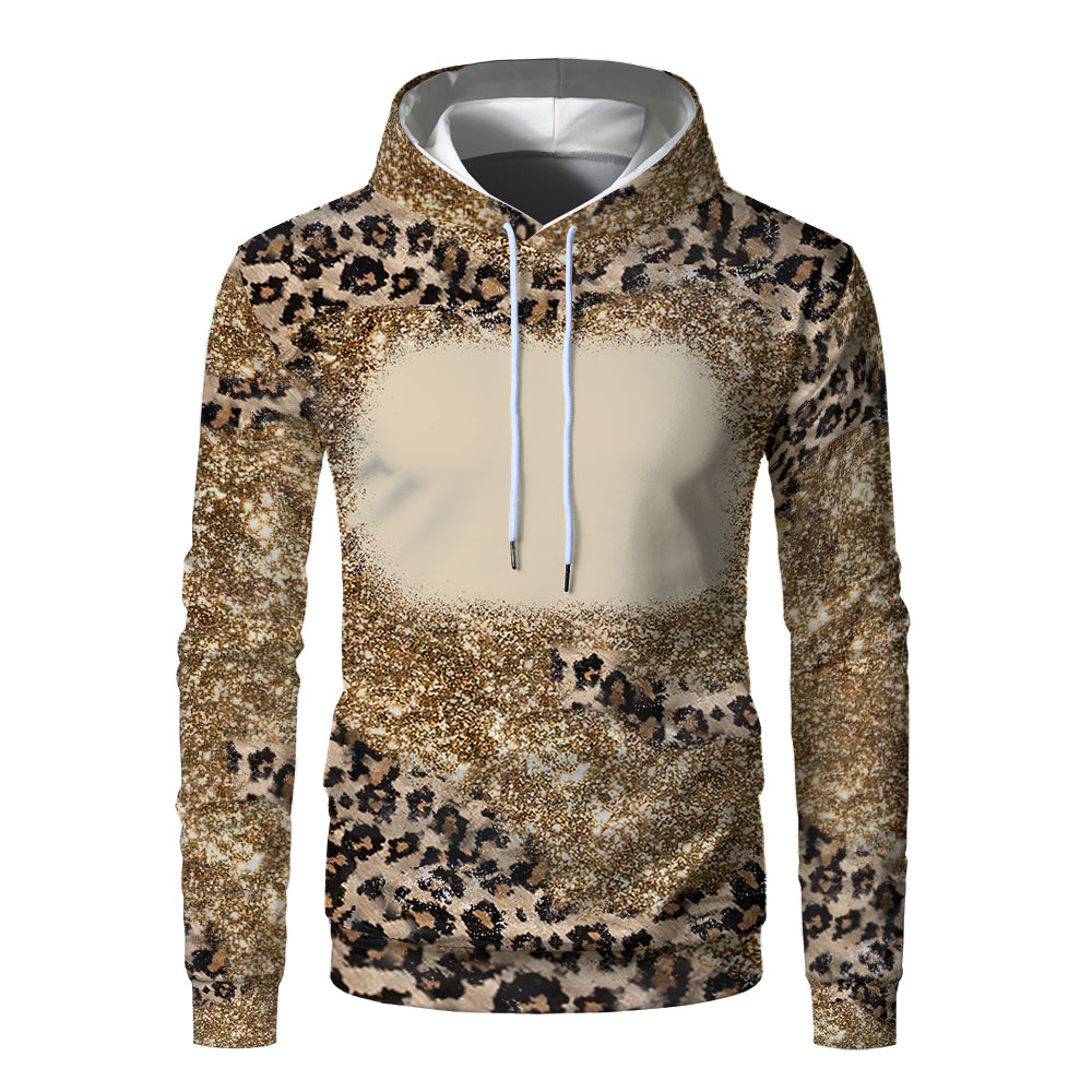 Custom Print Unisex Fleece Hooded Pullover Faux Bleach Polyester Bleached Look Sublimation Blanks Hoodies For Men and women