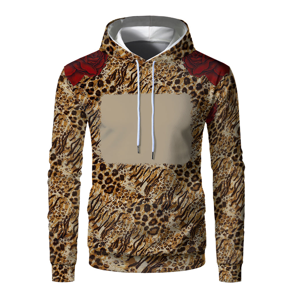 Custom Print Unisex Fleece Hooded Pullover Faux Bleach Polyester Bleached Look Sublimation Blanks Hoodies For Men and women