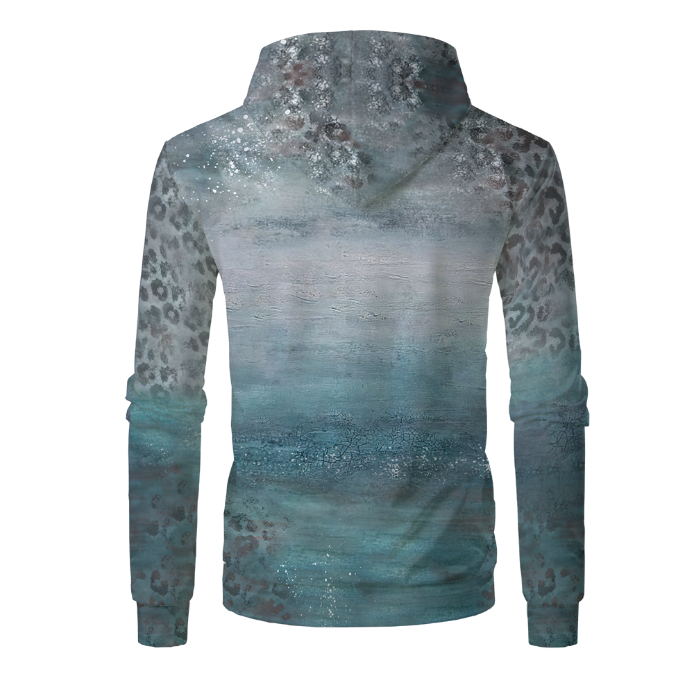 Custom Print Unisex Fleece Hooded Pullover Faux Bleach Polyester Bleached Look Sublimation Blanks Hoodies For Men and women