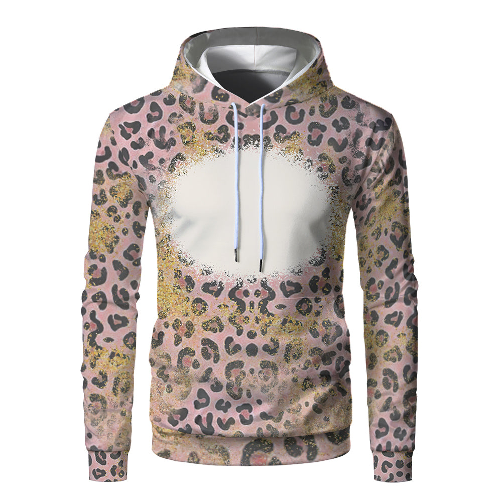 Custom Print Unisex Fleece Hooded Pullover Faux Bleach Polyester Bleached Look Sublimation Blanks Hoodies For Men and women