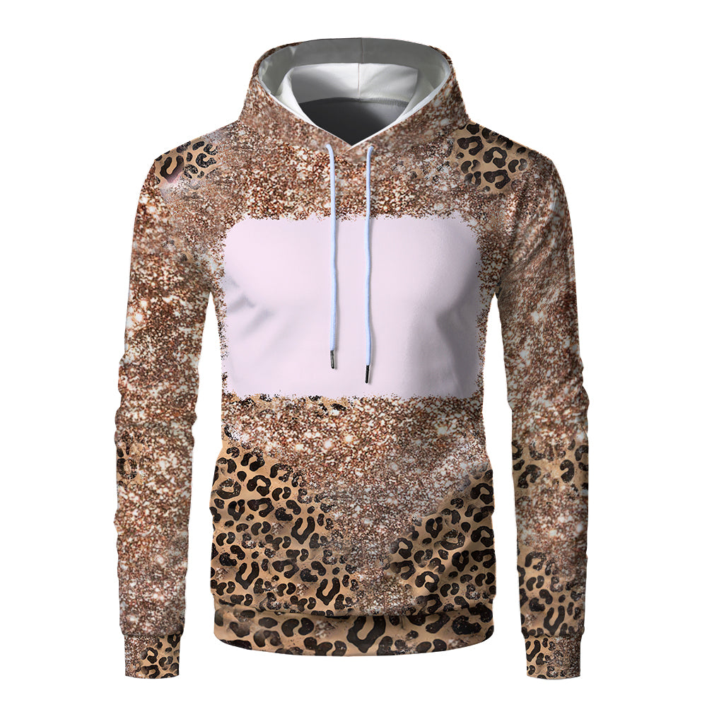 Custom Print Unisex Fleece Hooded Pullover Faux Bleach Polyester Bleached Look Sublimation Blanks Hoodies For Men and women