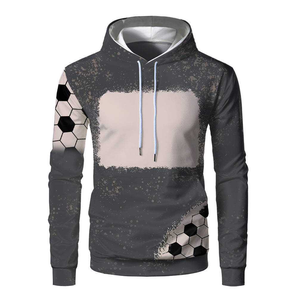 Custom Print Unisex Fleece Hooded Pullover Faux Bleach Polyester Bleached Look Sublimation Blanks Hoodies For Men and women