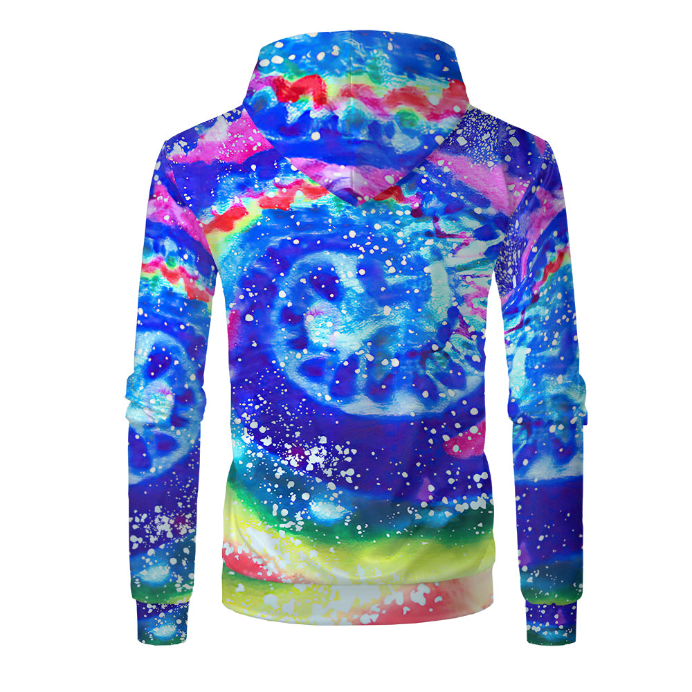 Custom Print Unisex Fleece Hooded Pullover Faux Bleach Polyester Bleached Look Sublimation Blanks Hoodies For Men and women