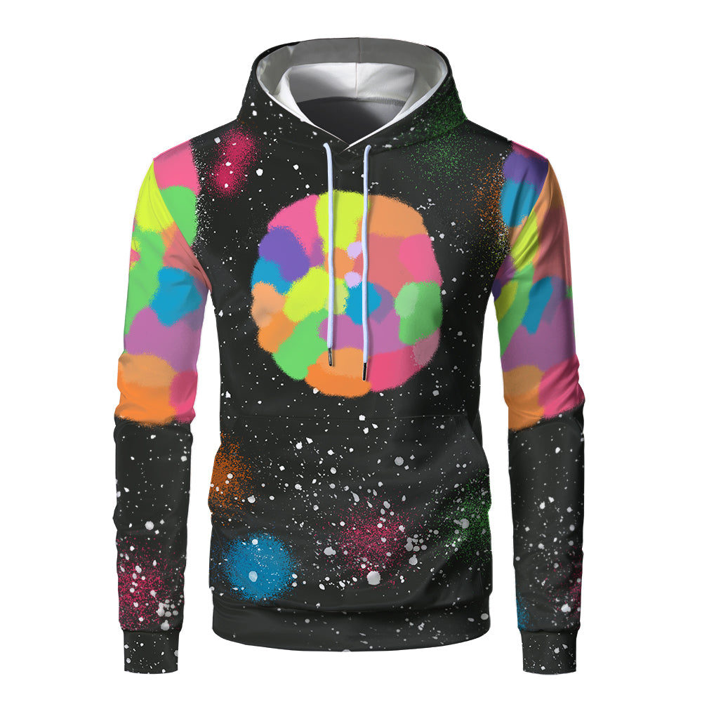 Custom Print Unisex Fleece Hooded Pullover Faux Bleach Polyester Bleached Look Sublimation Blanks Hoodies For Men and women