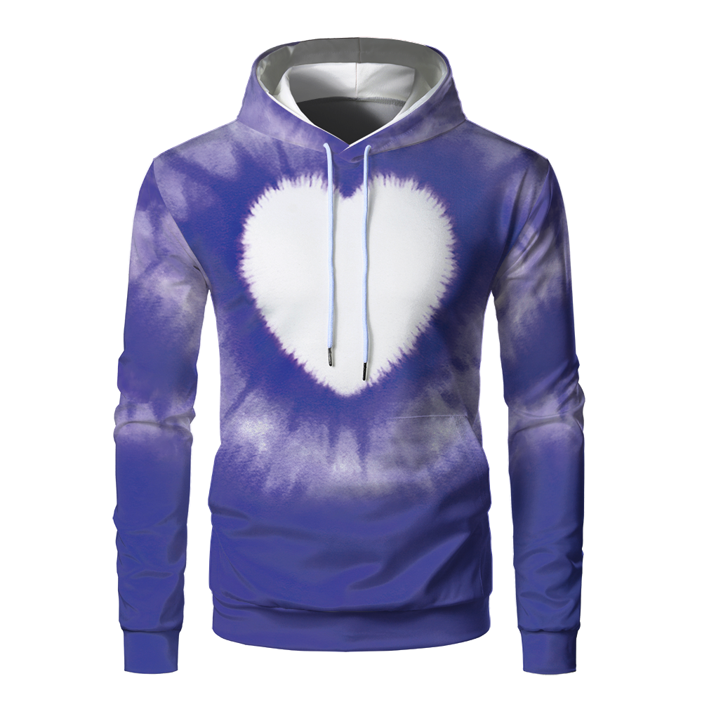 Wholesale USA Size Sublimation Blanks Hoodies Custom Print Polyester Fleece Sweatshirts Faux Bleached Sublimation Hoodie