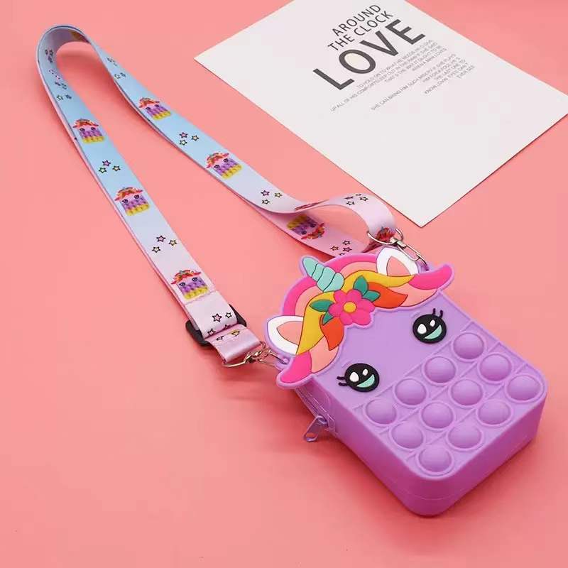 Cute pop fidget purse with strap