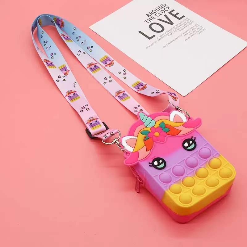 Cute pop fidget purse with strap