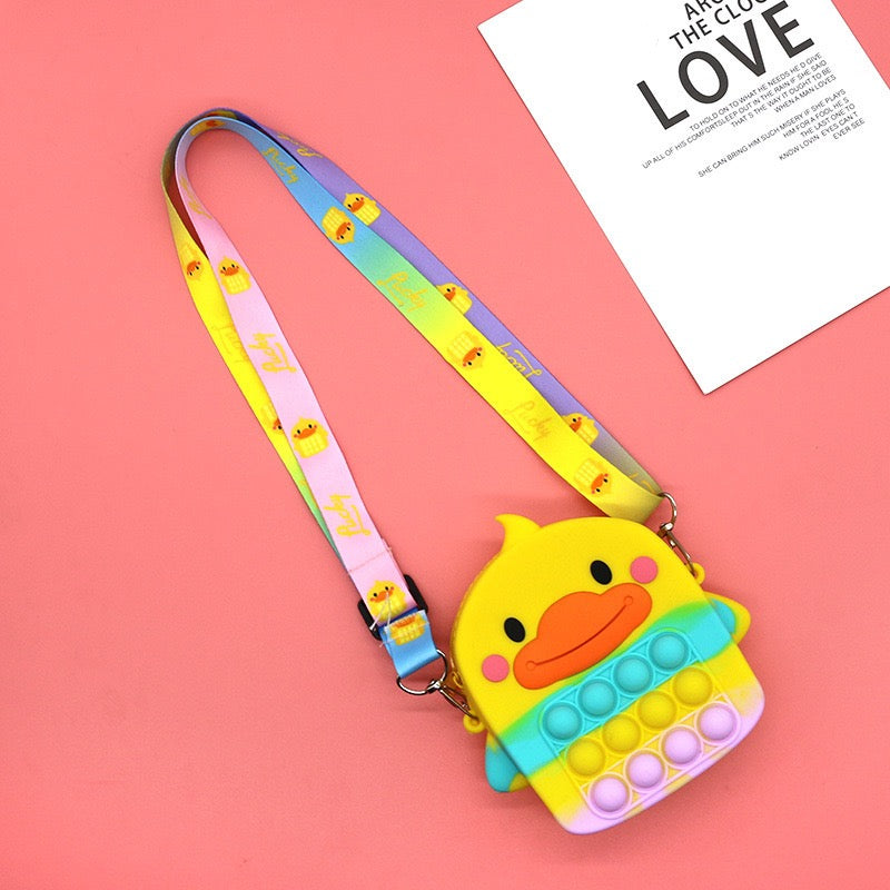 Cute pop fidget purse with strap