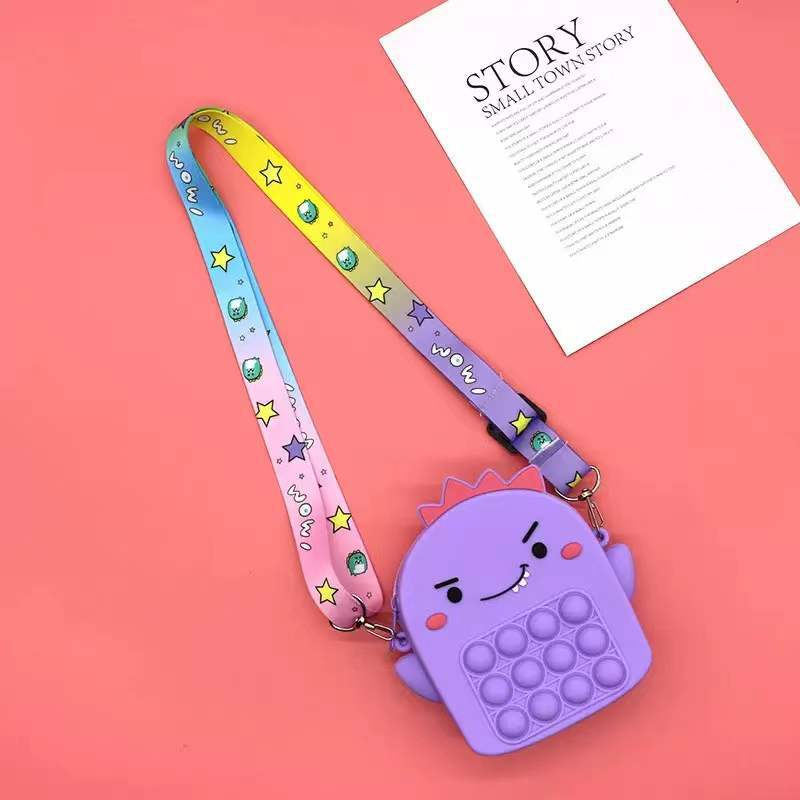 Cute pop fidget purse with strap