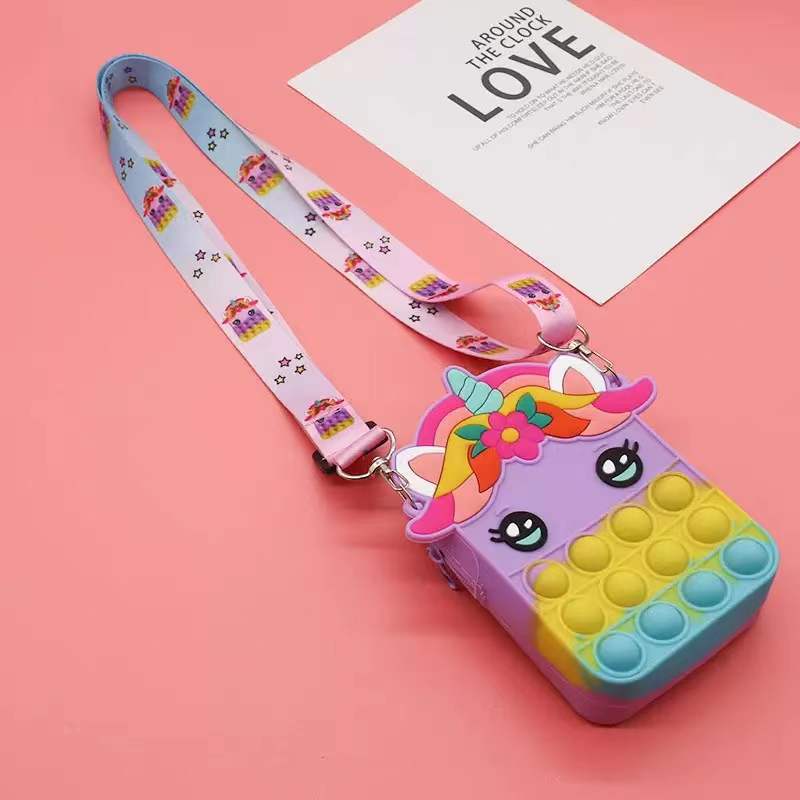 Cute pop fidget purse with strap