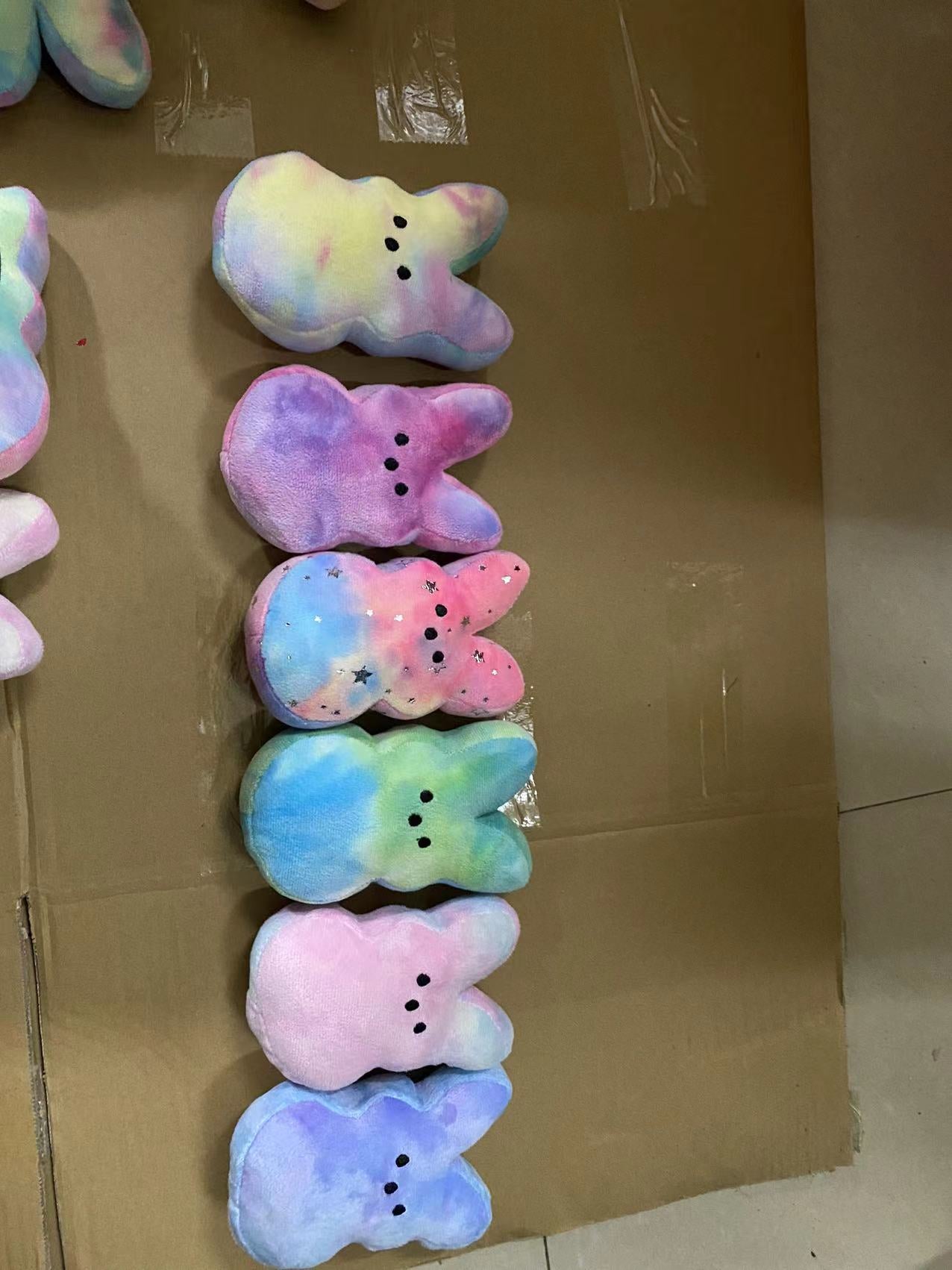 Amazon hat sale tie dye product 15cm Peeps rabbit Easter cartoon rabbit hot sale product PEEPS plush dolls